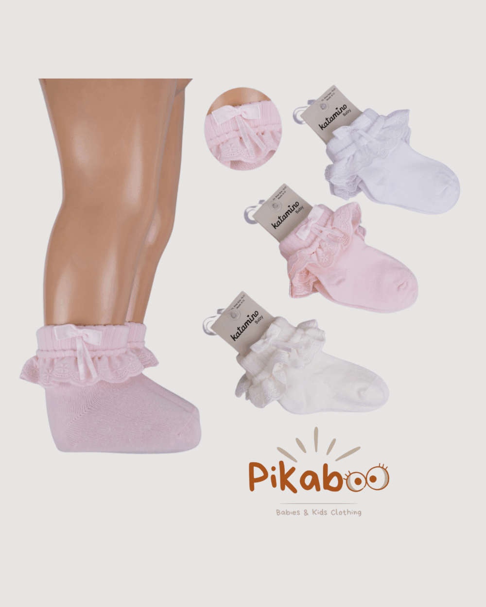 Chaussettes Dentelle et Nœud Satin