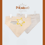 Bavoir en triangle beige