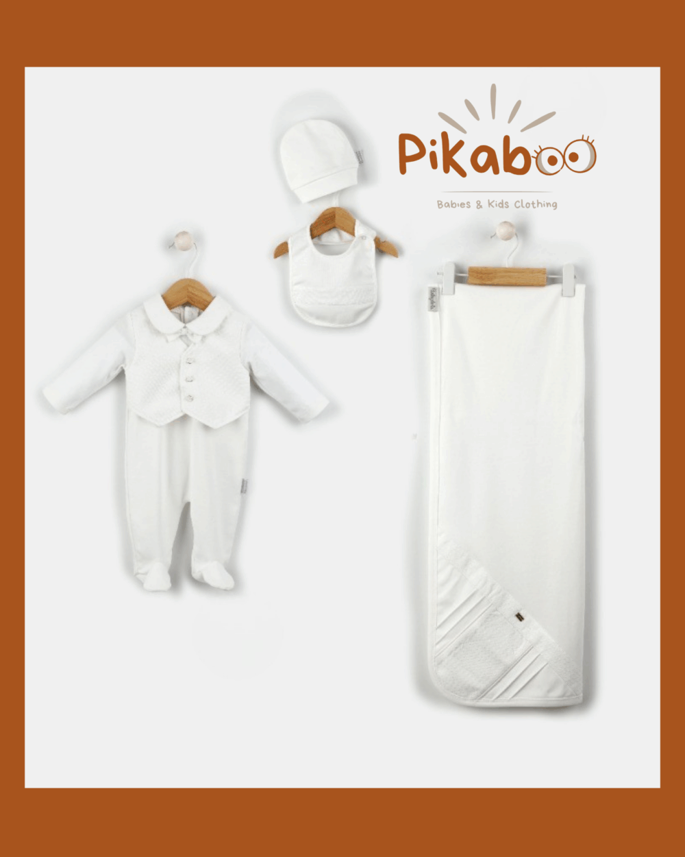 Coffret de naissance – 4 pièces avec mouffles et couverture épaisse