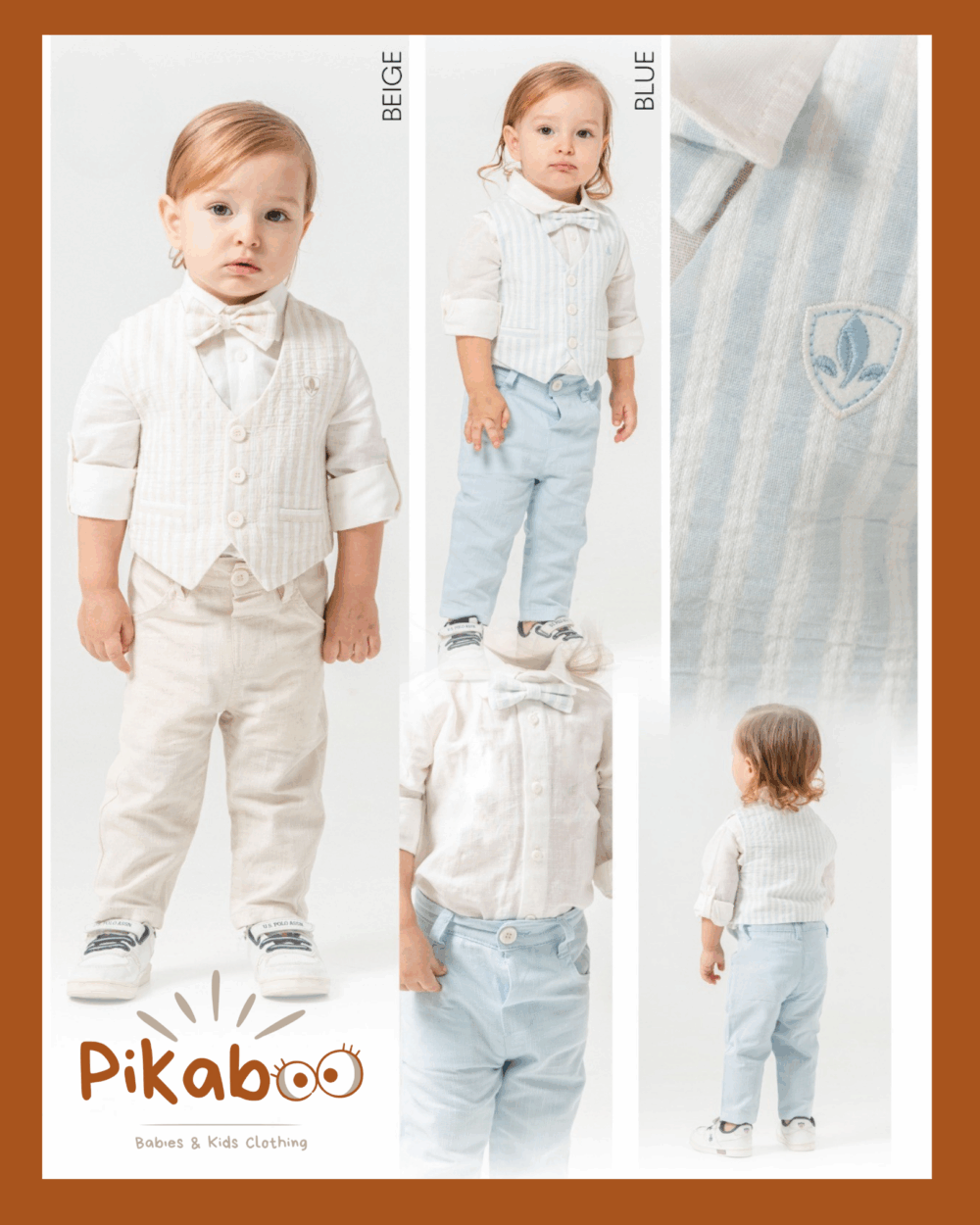 Tenue petit bonhomme soir d’été avec Gilet et Nœud Papillon