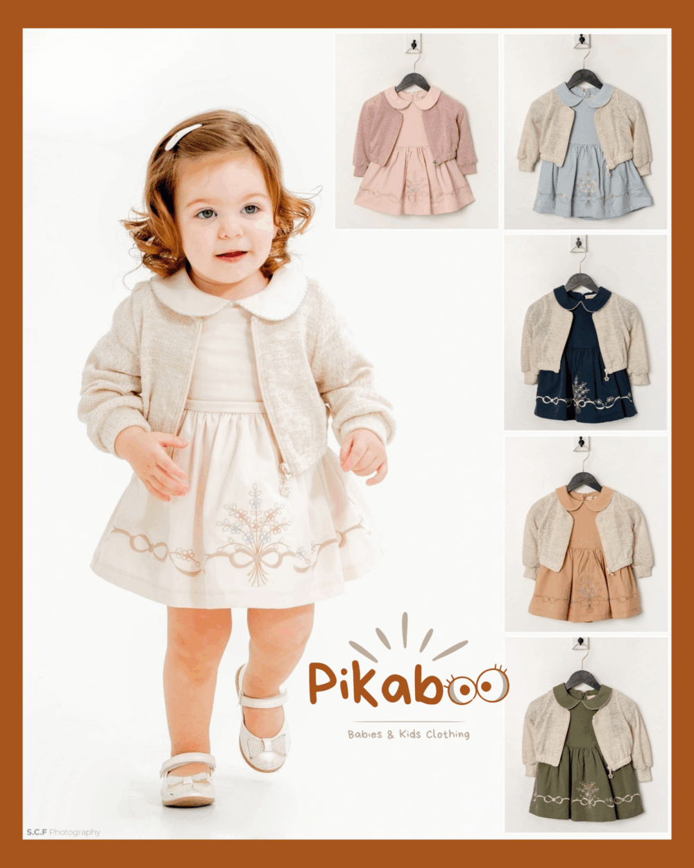 Ensemble robe coton avec broderies et col claudine et bomber léger à zip