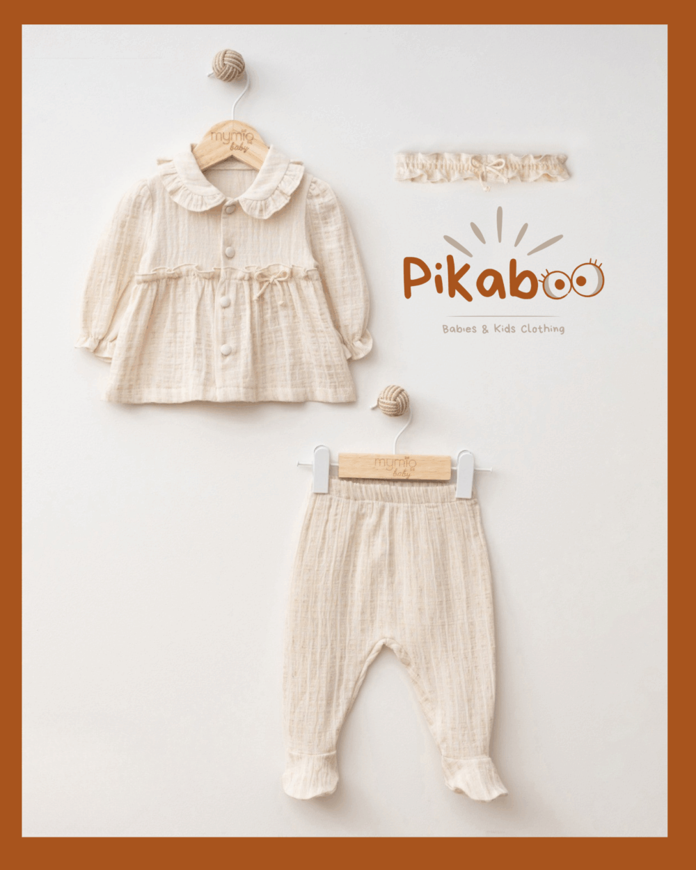 Ensemble Bébé Fille avec Chemisette et Pantalon à Pieds